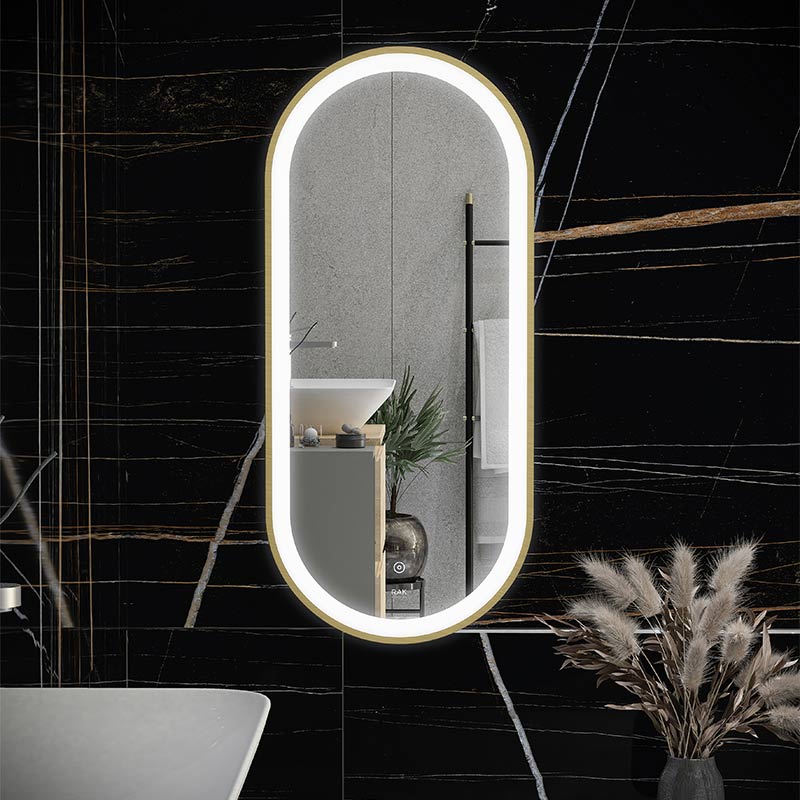 RAK Ceramics Picture Oval LED Illuminated Mirror (2 sizes, 4 colours) - Brand New Bathrooms