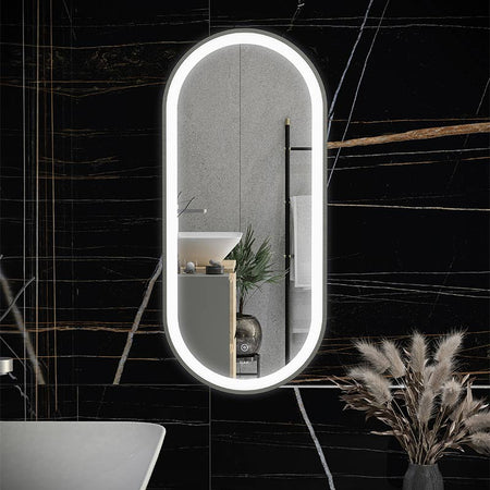 RAK Ceramics Picture Oval LED Illuminated Mirror (2 sizes, 4 colours) - Brand New Bathrooms