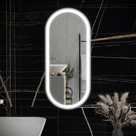 RAK Ceramics Picture Oval LED Illuminated Mirror (2 sizes, 4 colours) - Brand New Bathrooms