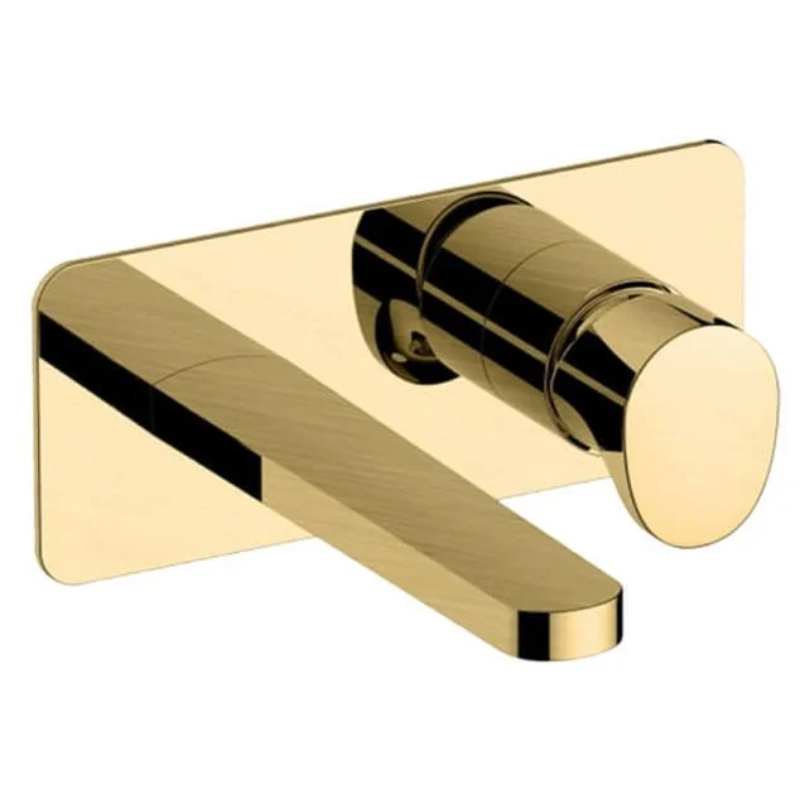 RAK Ceramics Positano Wall Mounted Basin Mixer with Back Plate (1 size, 4 colours) - Brand New Bathrooms