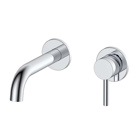 RAK Ceramics Prima Tech 2 Hole Wall Mounted Basin Mixer (1 size, Chrome) - Brand New Bathrooms