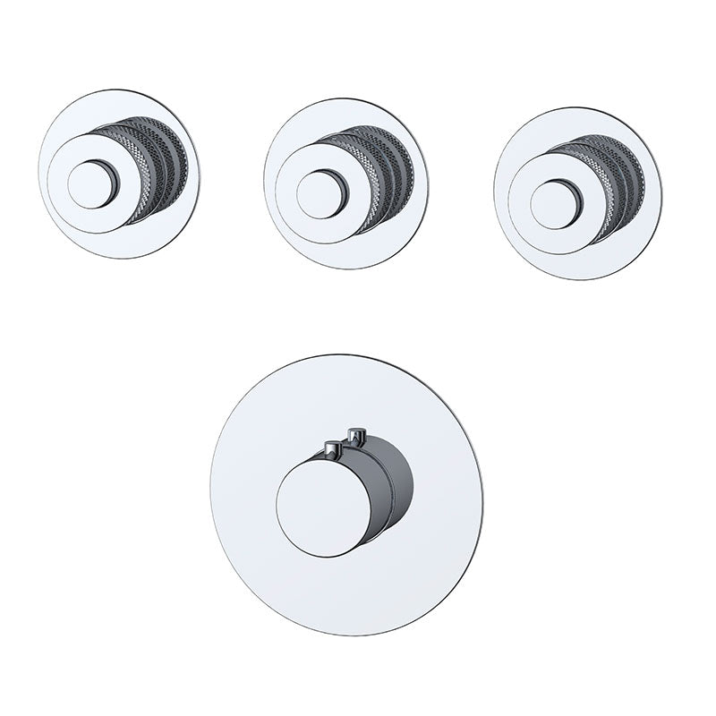 RAK Ceramics Prima Tech Triple Outlet Concealed Thermostatic Shower (1 size, chrome) - Brand New Bathrooms