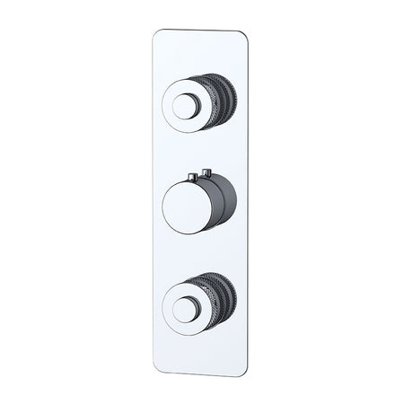 RAK Ceramics Prima Tech Dual Outlet Concealed Thermostatic Shower with Back Plate (Vertical) (1 size, Chrome) - Brand New Bathrooms