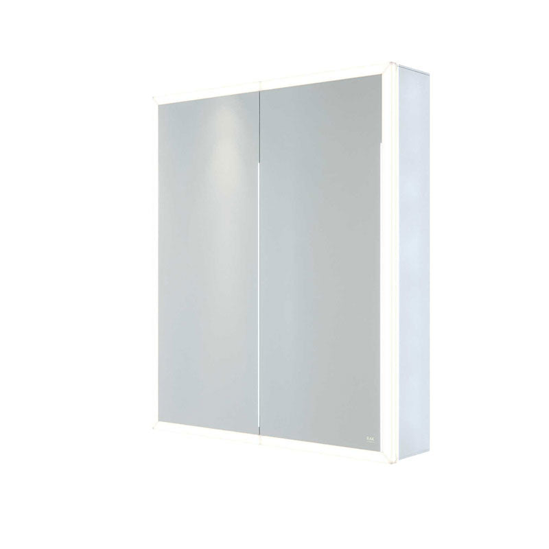 RAK Ceramics Pisces LED Illuminated Mirrored Cabinet w/demister Shavers Socket And Infra Red Switch (3 sizes, Mirror) - Brand New Bathrooms