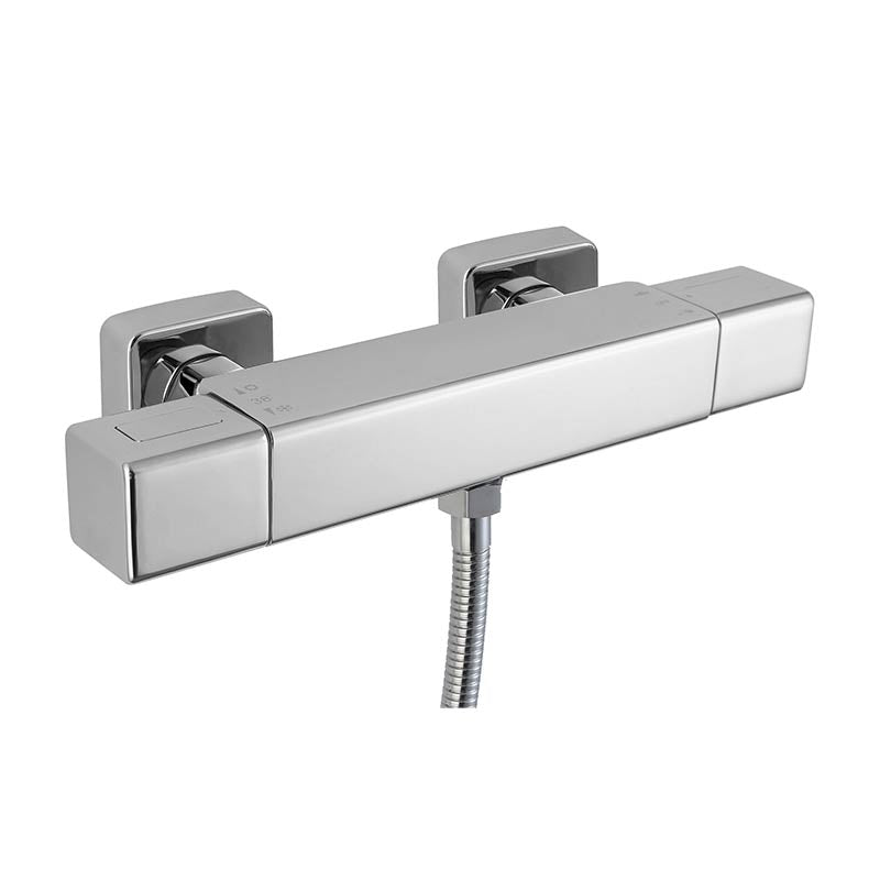 RAK Ceramics Resort Wall Mounted Exposed Thermostatic Shower Valve (1 size, Chrome) - Brand New Bathrooms