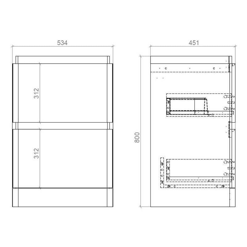 RAK Ceramics Resort Floor Standing Basin Unit (3 sizes, 5 colours) - Brand New Bathrooms