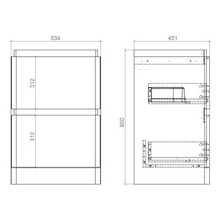 RAK Ceramics Resort Floor Standing Basin Unit (3 sizes, 5 colours) - Brand New Bathrooms