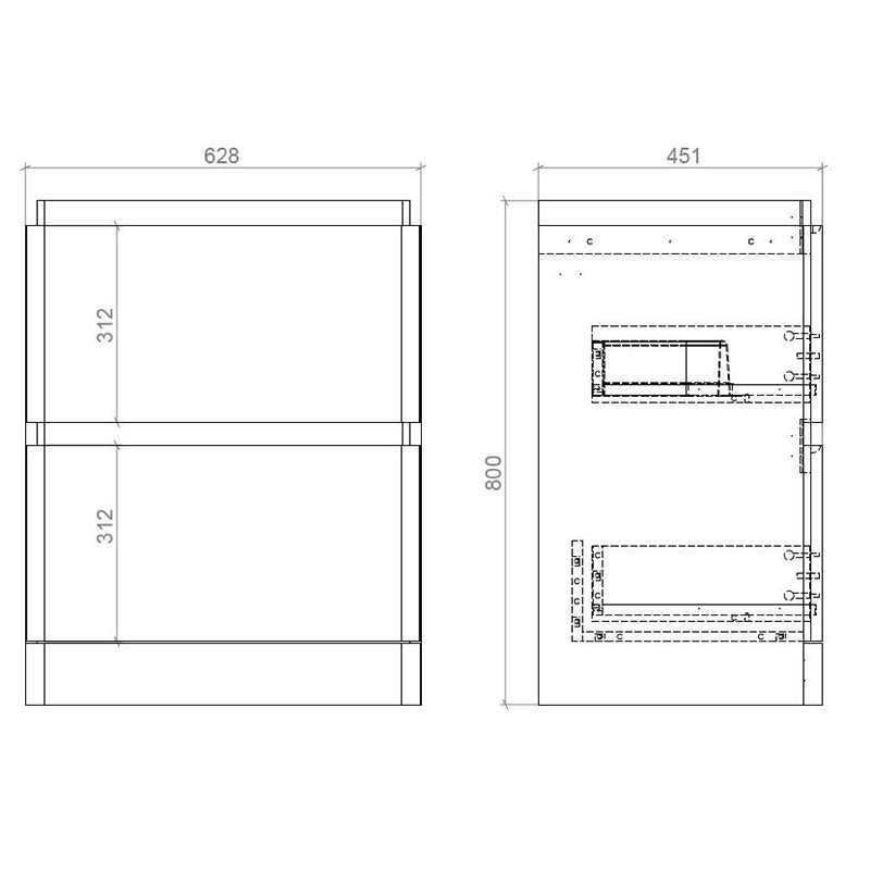 RAK Ceramics Resort Floor Standing Basin Unit (3 sizes, 5 colours) - Brand New Bathrooms