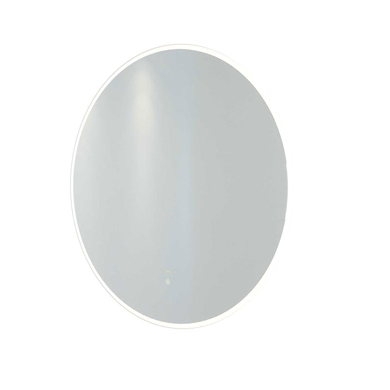 RAK Ceramics Scorpio LED Illuminated Round Mirror w/demister and touch sensor switch (1 size, Mirror) - Brand New Bathrooms