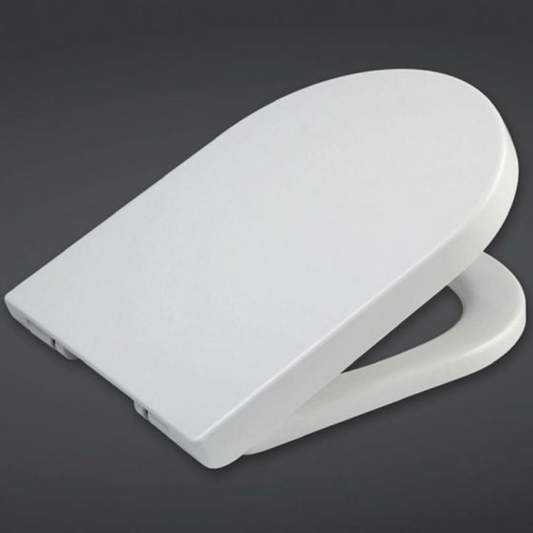 RAK Ceramics Resort Quick Release Rimless Soft Close Toilet Seat & Cover (1 size, White) - Brand New Bathrooms