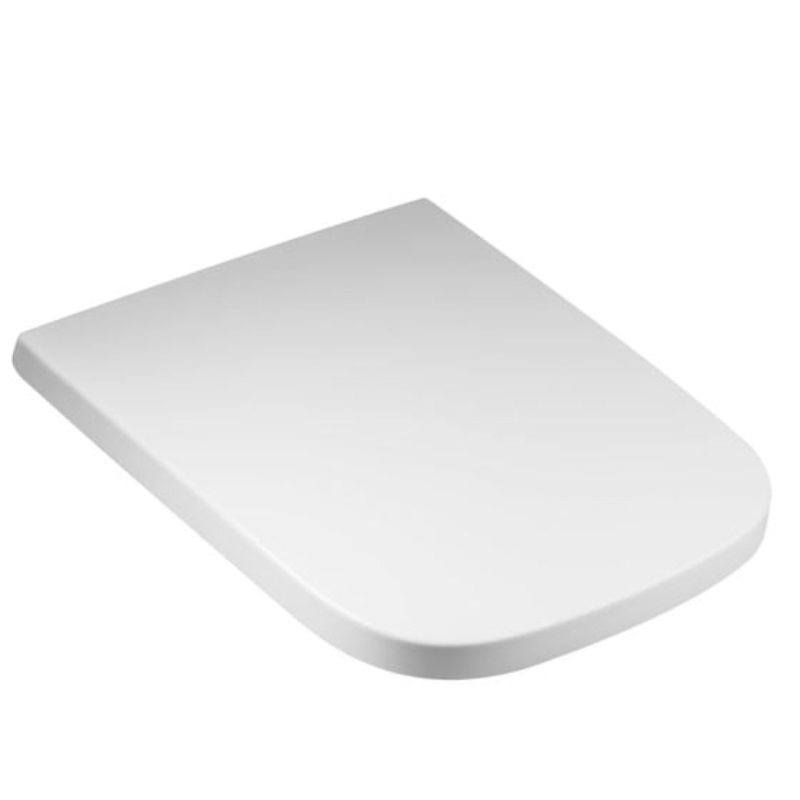 RAK Ceramics Series 600 Slim Wrap Over Soft Close Urea Toilet Seat & Cover (1 size, White) - Brand New Bathrooms