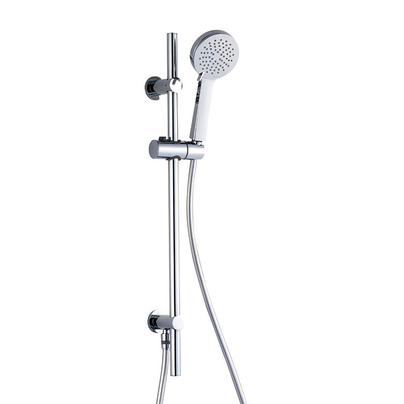 RAK Ceramics Round Slide Rail Kit with 3 Function Head and Integral Wall Outlet (Adjacent Fixing Brackets) (1 size, 2 colours) - Brand New Bathrooms