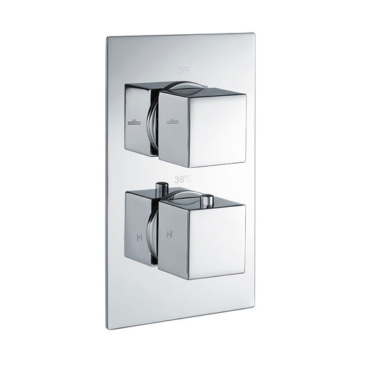 RAK Ceramics Dual Outlet; 2 Handle Thermostatic Concealed Shower Valve (1 size, 2 styles, 2 colours) - Brand New Bathrooms