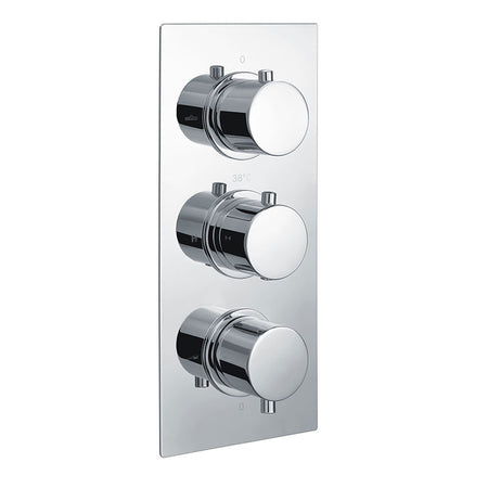 RAK Ceramics Dual Outlet; 3 Handle Thermostatic Concealed Shower Valve (1 size, 2 styles, 2 colours) - Brand New Bathrooms