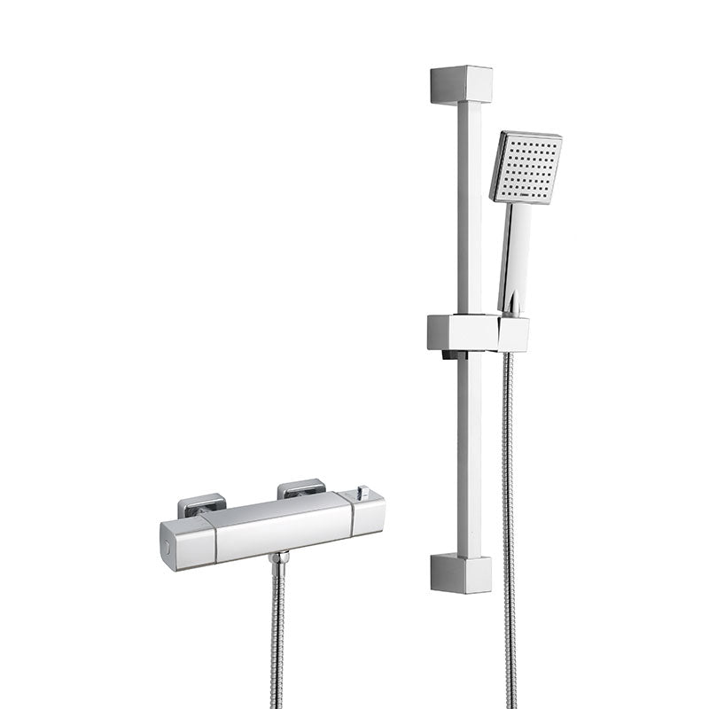 RAK Ceramics Cool Touch Exposed Thermostatic Shower Valve with Slide Rail Kit (WRAS) (1 size, 2 styles, Chrome) - Brand New Bathrooms