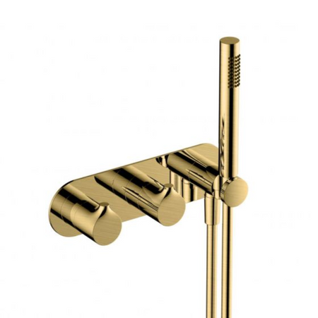 RAK Ceramics Sorrento Horizontal Dual Outlet Thermostatic Concealed Shower Valve with Handset (1 size, 4 colours) - Brand New Bathrooms