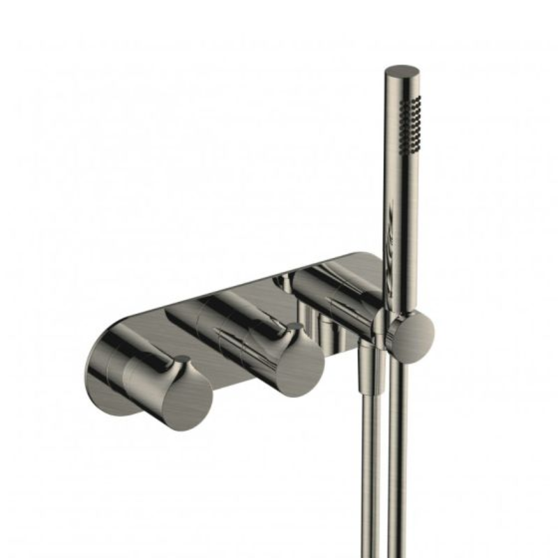 RAK Ceramics Sorrento Horizontal Dual Outlet Thermostatic Concealed Shower Valve with Handset (1 size, 4 colours) - Brand New Bathrooms