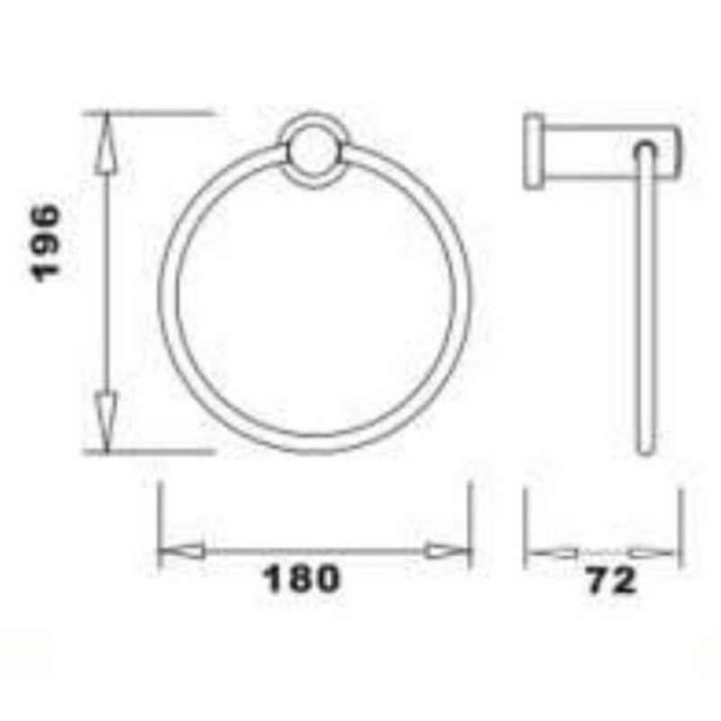 RAK Ceramics Sphere Towel Ring (Chrome) - Brand New Bathrooms
