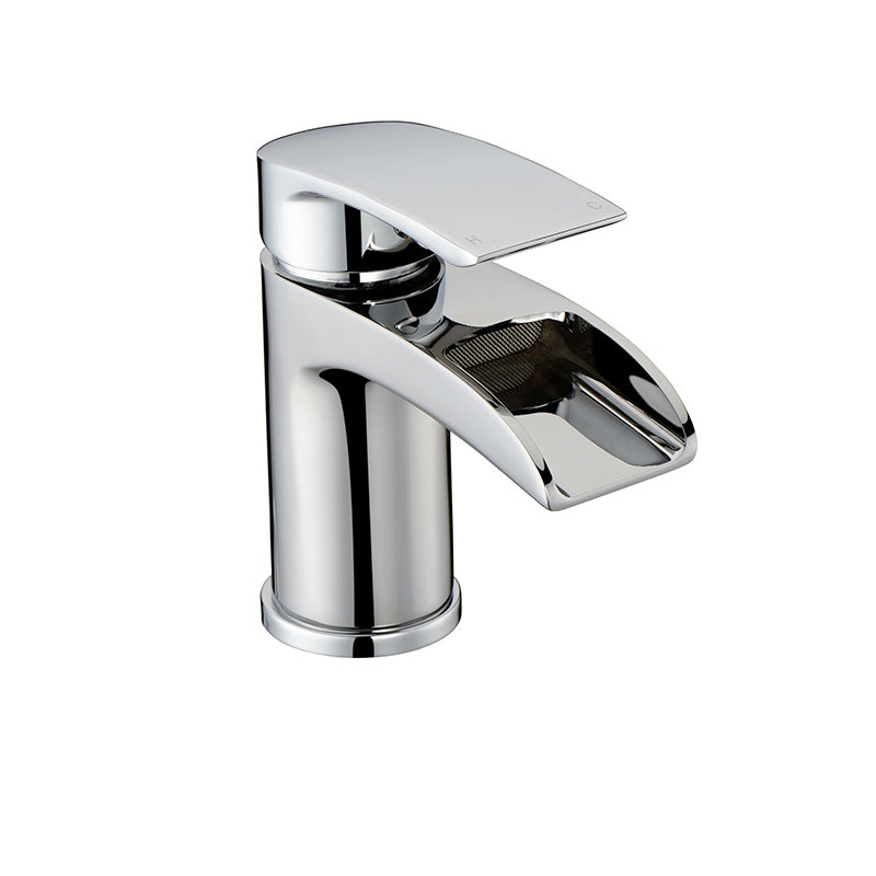 RAK Ceramics Art Curve Waterfall Mono Basin Mixer (1 size, Chrome) - Brand New Bathrooms