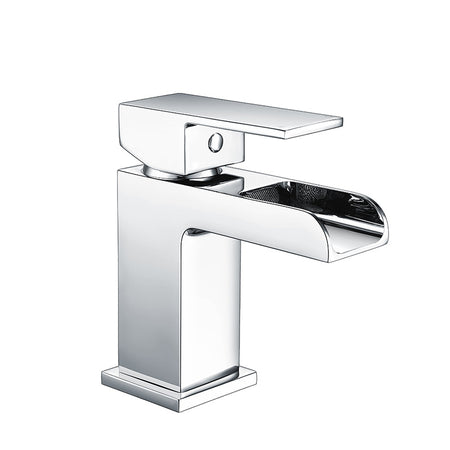 RAK Ceramics Art Cubis Waterfall Mono Basin (1 size, Chrome) - Brand New Bathrooms