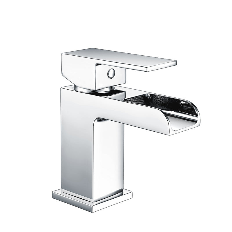 RAK Ceramics Art Cubis Waterfall Mono Basin (1 size, Chrome) - Brand New Bathrooms