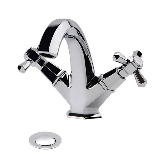 RAK Ceramics Washington Mono Basin Mixer (no waste) (1 size, Chrome) - Brand New Bathrooms