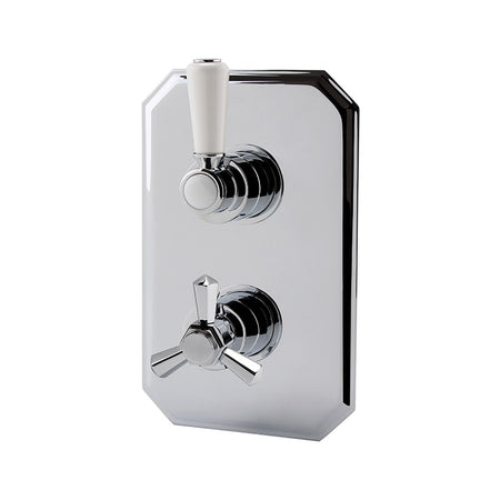RAK Ceramics Washington Dual Outlet Thermostatic Concealed Shower Valve (1 size, Chrome) - Brand New Bathrooms