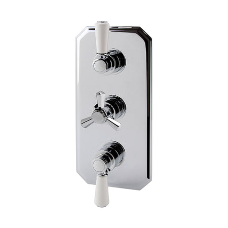 RAK Ceramics Washington Triple Outlet Thermostatic Concealed Shower Valve (1 size, Chrome) - Brand New Bathrooms