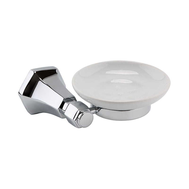 RAK Ceramics Washington Soap Basket with Ceramic Soap Dish (1 size, Chrome) - Brand New Bathrooms