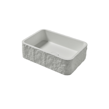 Scudo Rok Rectangle Polymarble Basin (1 size, 2 colours) - Brand New Bathrooms