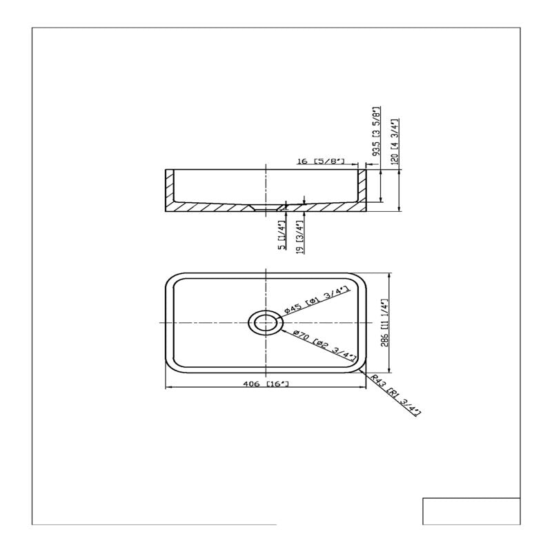 Scudo Rok Rectangle Polymarble Basin (1 size, 2 colours) - Brand New Bathrooms