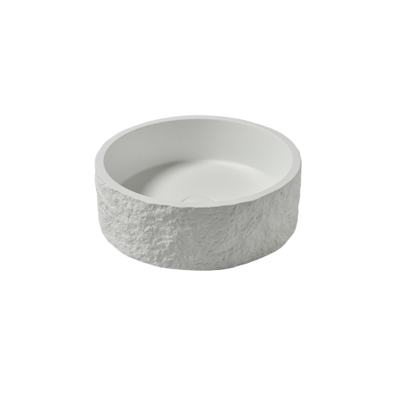 Scudo Rok Round Polymarble Basin (1 size, 2 colours) - Brand New Bathrooms