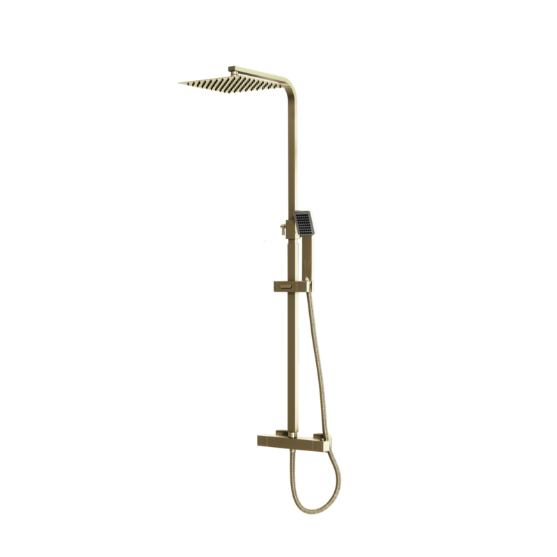 Scudo Middleton Square Rigid Riser Shower (3 colours) - Brand New Bathrooms