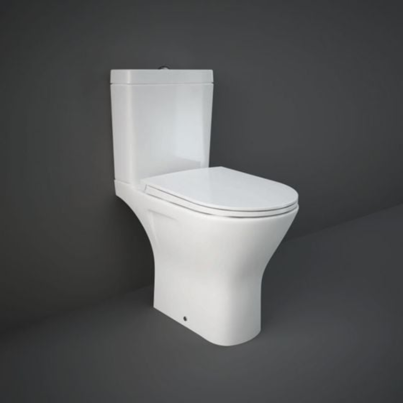 RAK Ceramics Resort Maxi Close Coupled Full Access Open Back WC Pan (1 size, White) - Brand New Bathrooms