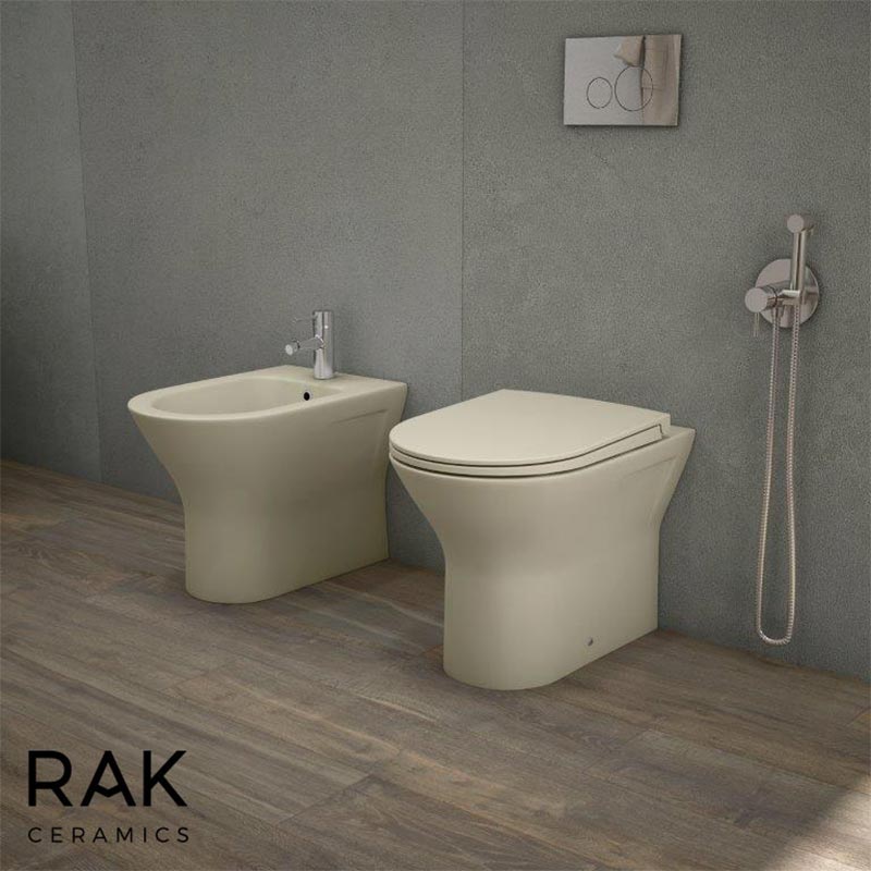 RAK Ceramics Feeling Back to Wall Bidet (5 Colours) - Brand New Bathrooms