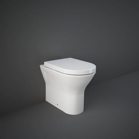 RAK Ceramics Resort Back to Wall Pan (1 size, White) - Brand New Bathrooms