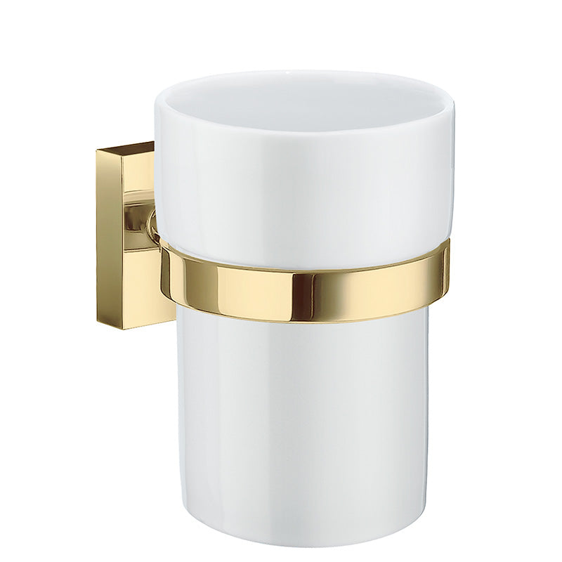 Smedbo Holder With Brass Tumbler (1 Variant) - Brand New Bathroom 