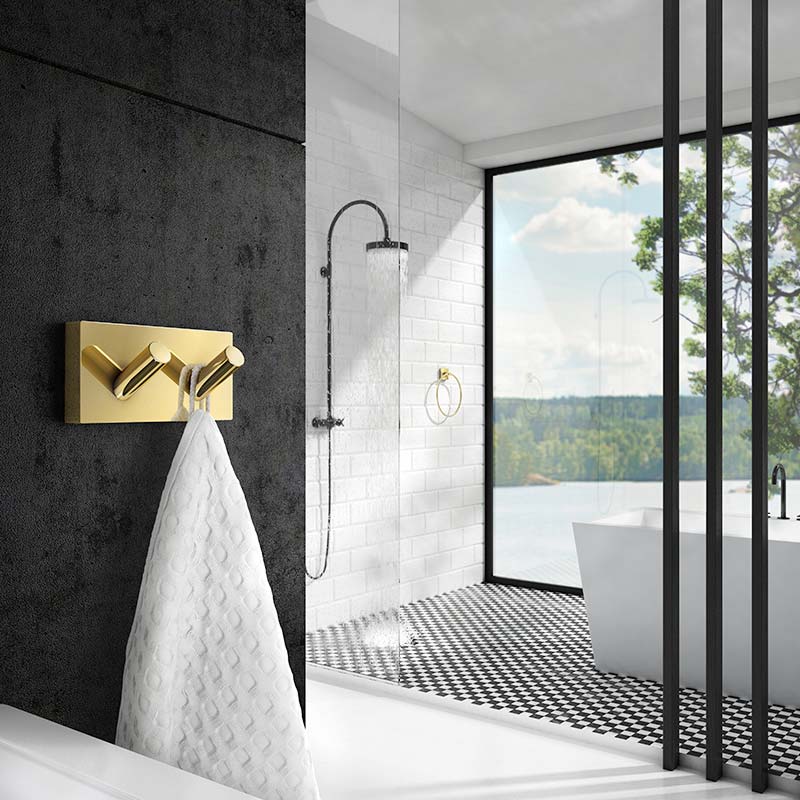 Smedbo House Towel Hook Brass With Clear Lacquer (2 Variants) - Brand New Bathroom 