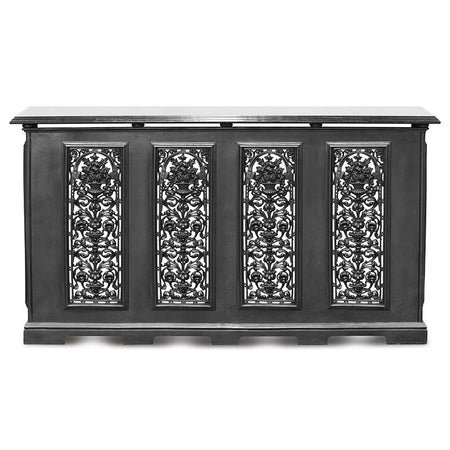 Carron Cast Iron 4 Panel Radiator Cover Granite Top (1 size, Black) - Brand New Bathrooms