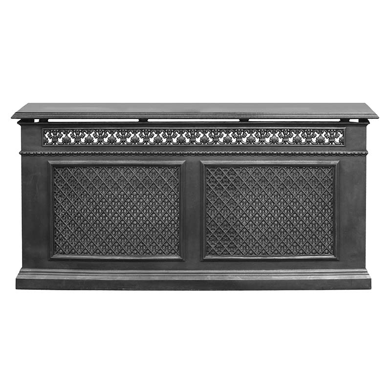 Carron Cast Iron 2 Panel Radiator Cover Granite Top (1 size, Black) - Brand New Bathrooms