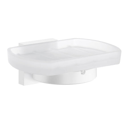 Smedbo House Holder With Soap Dish White/Glass (1 Variant) - Brand New Bathroom 