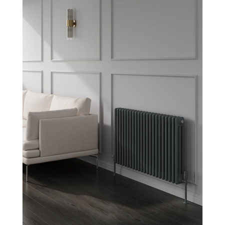 Reina Colona Horizontal 2 Column Mild Steel Radiator (8 sizes, 2 colours) - Brand New Bathrooms