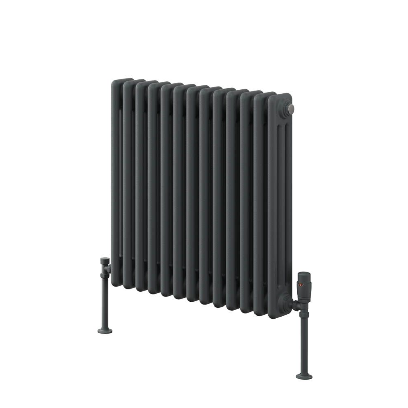 Reina Colona Horizontal 2 Column Mild Steel Radiator (8 sizes, 2 colours) - Brand New Bathrooms