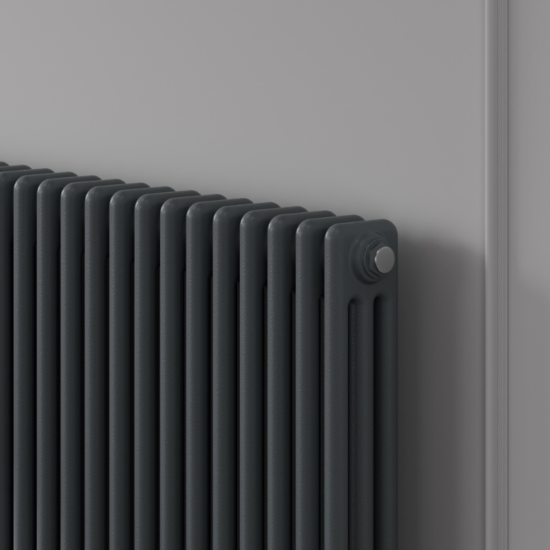 Reina Colona Horizontal 3 Column Mild Steel Radiator (13 sizes, 2 colours) - Brand New Bathrooms