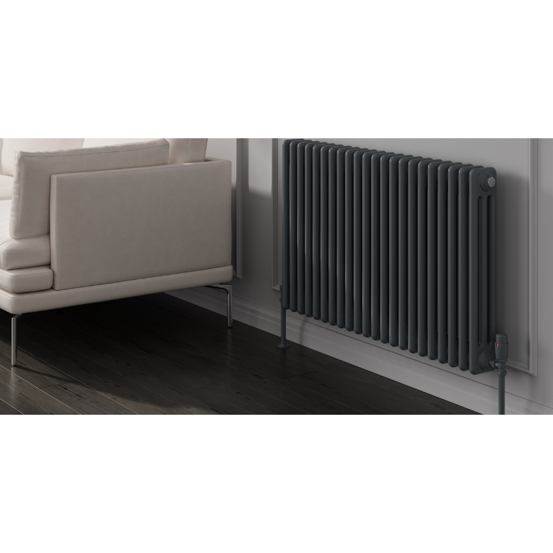 Reina Colona Horizontal 3 Column Mild Steel Radiator (13 sizes, 2 colours) - Brand New Bathrooms