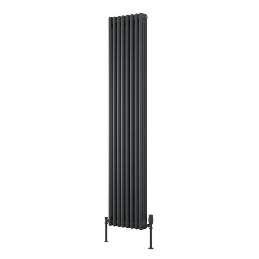 Reina Colona Vertical 2 Column Mild Steel Radiator (6 sizes, 2 colours) - Brand New Bathrooms