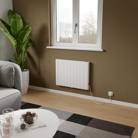 Eucotherm Rhino Electric Aluminium Flat Panel Electric Radiator with Smart Control (2 colours, 3 sizes) - Brand New Bathrooms