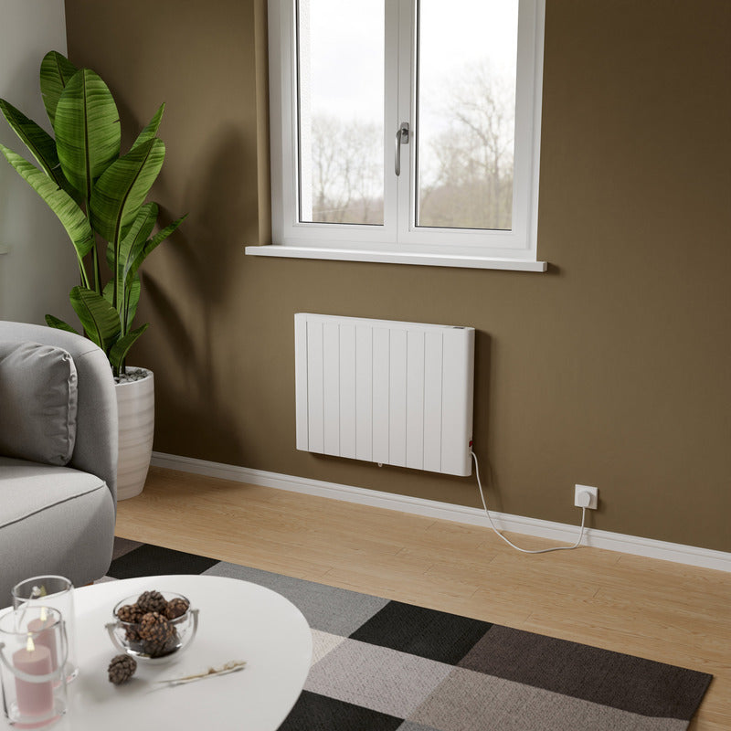 Eucotherm Rhino Electric Aluminium Flat Panel Electric Radiator with Smart Control (2 colours, 3 sizes) - Brand New Bathrooms