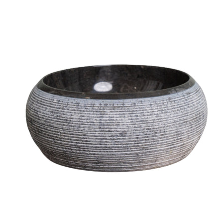 Loutro Lavabo Rocky Mini-B Round Stone Marble Basin (1 size, Anthracite) - Brand New Bathrooms