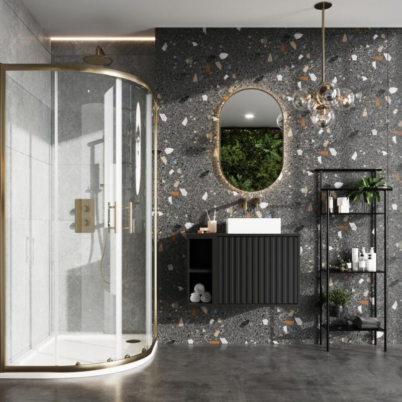 Scudo S6 Double Door Quadrant Shower Enclosure (2 Sizes & 2 Colours) - Brand New Bathrooms